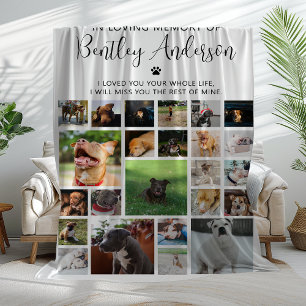 Personalized 24 Photo Pet Memorial Fleecedecke