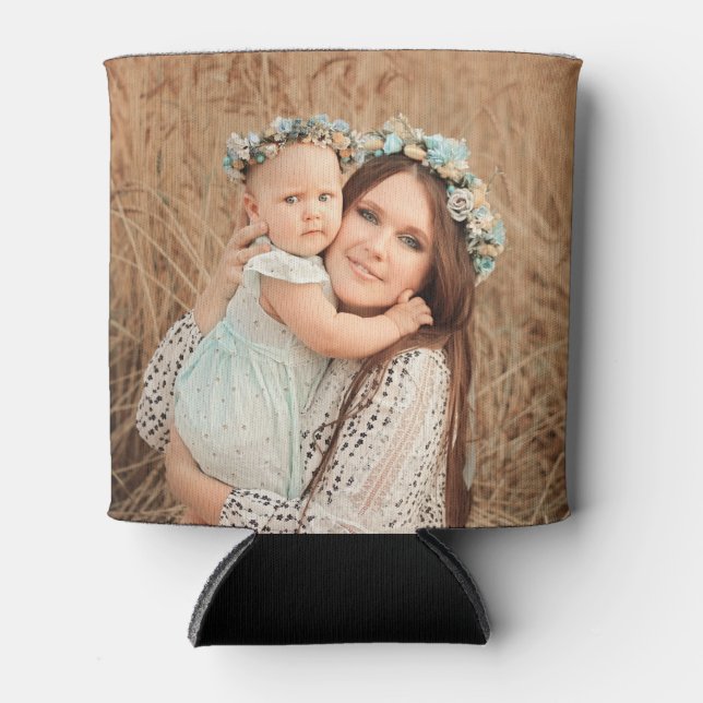 Personalized 2 Photo Template Double Sided Can Coo Dosenkühler (Vorderseite)