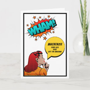 Personalized 30th Birthday Retro Comic Funny Karte