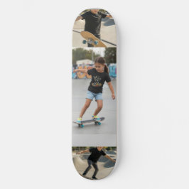 Personalized 3-Photo Wall Art | Custom Kids Photo Skateboard