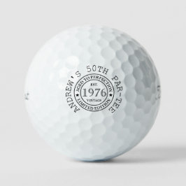 Personalized 50th Birthday Golf Balls Golfball
