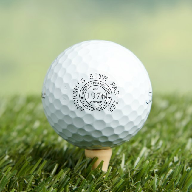 Personalized 50th Birthday Golf Balls Golfball (Insitu T-Shirt)