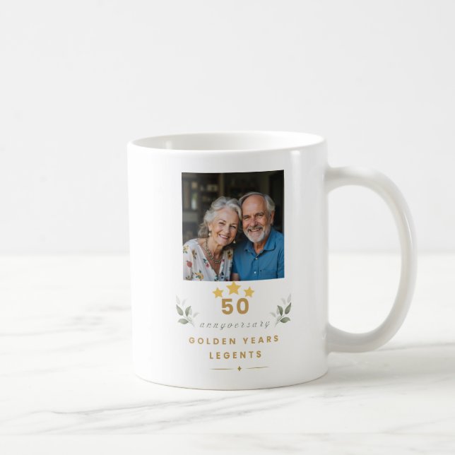 Personalized 50th Wedding Anniversary Mug Kaffeetasse (Rechts)
