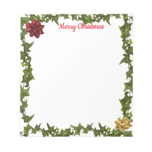 Personalized 5.5 x 6" Christmas Note Pad Notizblock