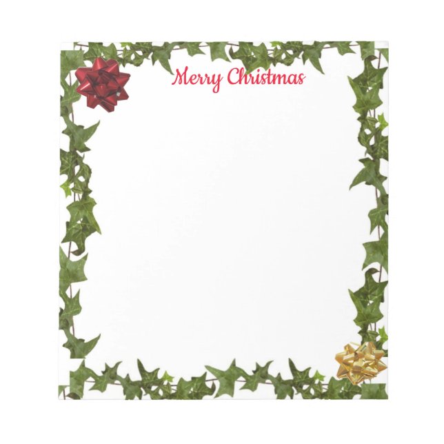 Personalized 5.5 x 6" Christmas Note Pad Notizblock (Vorderseite)