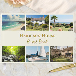 Personalized 6 Photo Home, Rental or Wedding Gästebuch