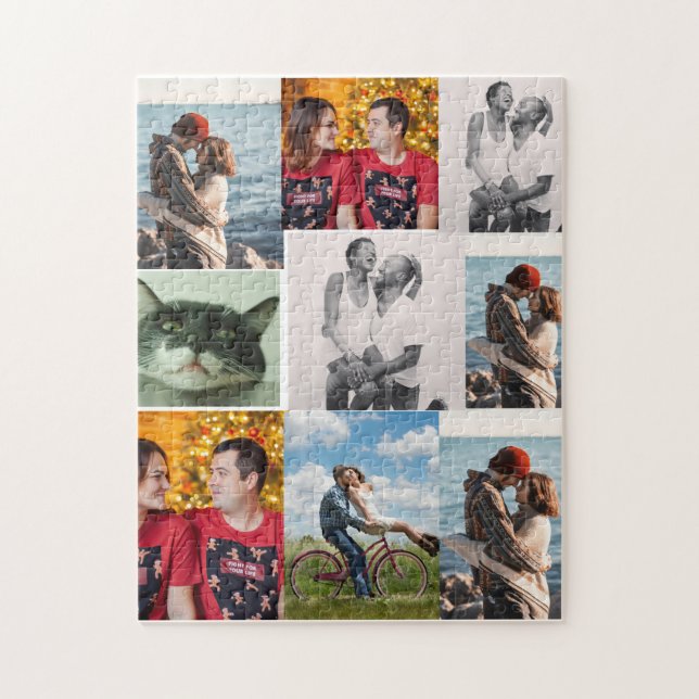 Personalized 9 Photo Collage Puzzle (Vertikal)