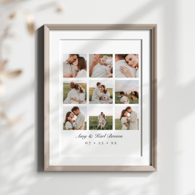 Personalized 9 Photo Couples Collage Poster (Von Creator hochgeladen)
