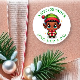 Personalized a Gift for You Christmas Gift Tags Runder Aufkleber