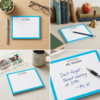 Personalized "A Note From" Custom Name Notepad Post-it Klebezettel
