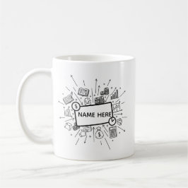 Personalized Accountant Name Minimalist Finance Kaffeetasse