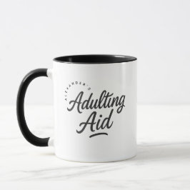 Personalized Adulting Aid Gift Coffee Tasse