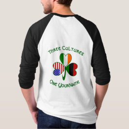 Personalized African Ireland USA Shamrock T-Shirt
