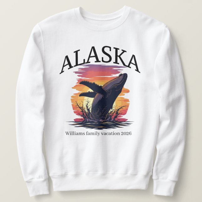 Personalized Alaska family vacation  Sweatshirt (Design vorne)