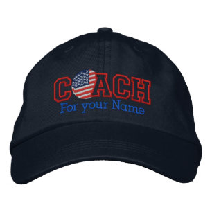 Personalized American Coach with your name Bestickte Baseballkappe