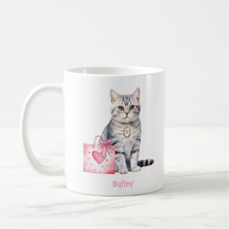 Personalized American Shorthair Cat Valentine's Kaffeetasse