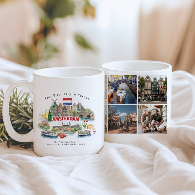 Personalized Amsterdam Travel Photo Mug Kaffeetasse (Von Creator hochgeladen)