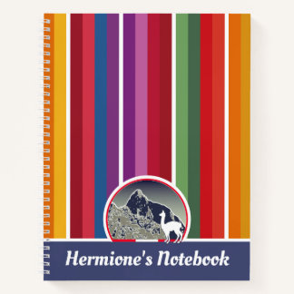 Personalized Andean Mountain Machu Picchu Peru Notizbuch