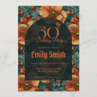 Personalized Anemones Fantasy 60Th Birthday Einladung