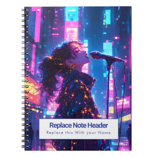 Personalized Anime Themed Notebook Notizblock (Vorderseite)