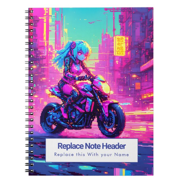 Personalized Anime Themed Notebook Notizblock (Vorderseite)