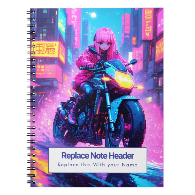 Personalized Anime Themed Notebook Notizblock (Vorderseite)