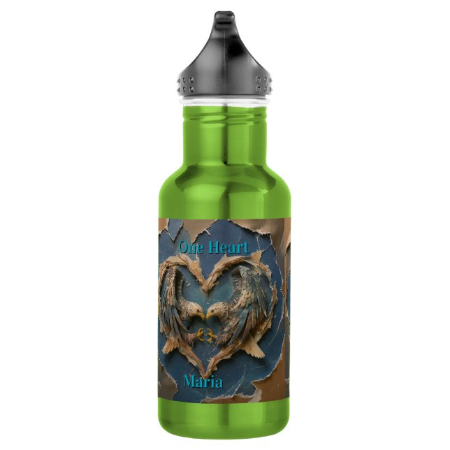 Personalized Anniversary Gift for Couples Edelstahlflasche (Rechts)