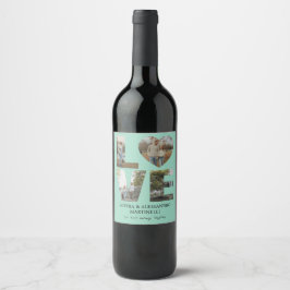 Personalized Anniversary Photo Wine Bottle Label  Weinetikett