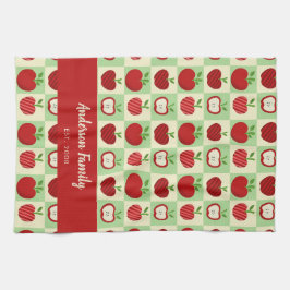 Personalized Apple Farmhouse Fall Family Decor Geschirrtuch