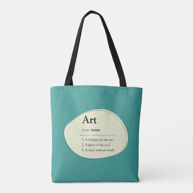 Personalized Art Definition Tote Bag (Rückseite)