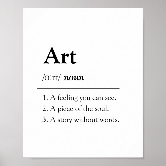 Personalized Art Dictionary Definition Poster (Vorne)