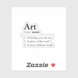 Personalized Art Dictionary Definition Sticker