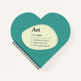 Personalized Art Dictionary Style Heart Sketchbook Notizbuch