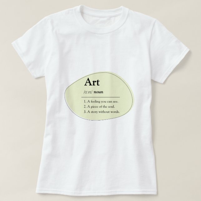 Personalized Art Dictionary Style T-Shirt (Design vorne)