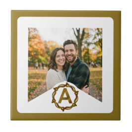 Personalized Artisan Monogram A | Wood Frame Fliese