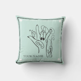 Personalized ASL Throw Pillow Kissen