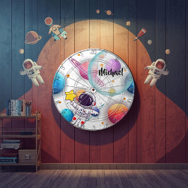 Personalized Astronaut & Planets Dartboard Game Dartscheibe