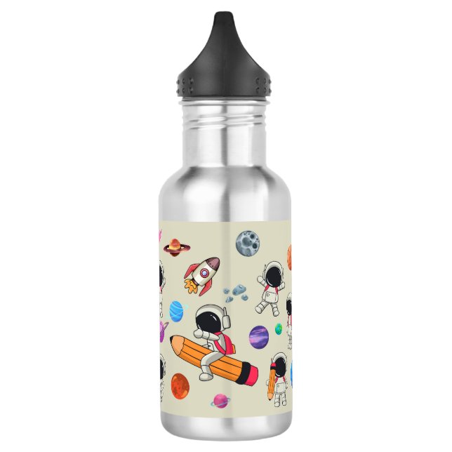 Personalized Astronauts and Planets Back to School Edelstahlflasche (Links)