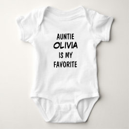 Personalized Auntie is My Favorite Baby Strampler