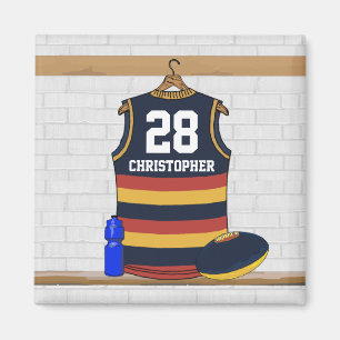 Personalized Aussie Rules Football Jersey BRY Magnet