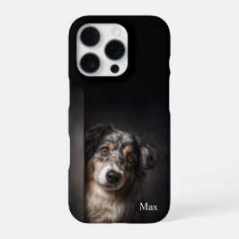 Personalized Australian Shepherd Portrait iPhone C 16 Pro Hülle