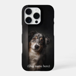 Personalized Australian Shepherd Portrait iPhone C 16 Pro Hülle