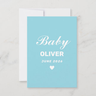 Personalized Baby Announcement Card RSVP Karte