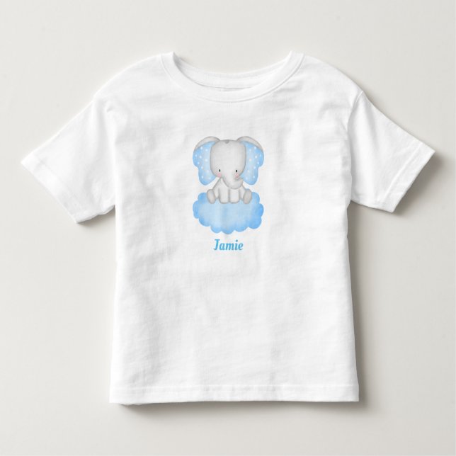 Personalized Baby Elephant Kleinkind T-shirt (Vorderseite)