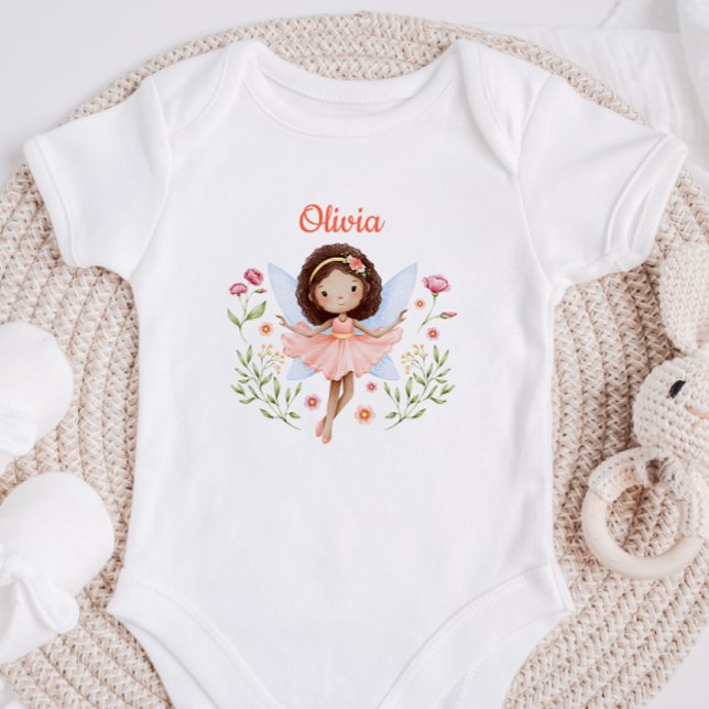 Personalized Baby Girl Bodysuit With A Cute Fairy Baby Strampler (Von Creator hochgeladen)