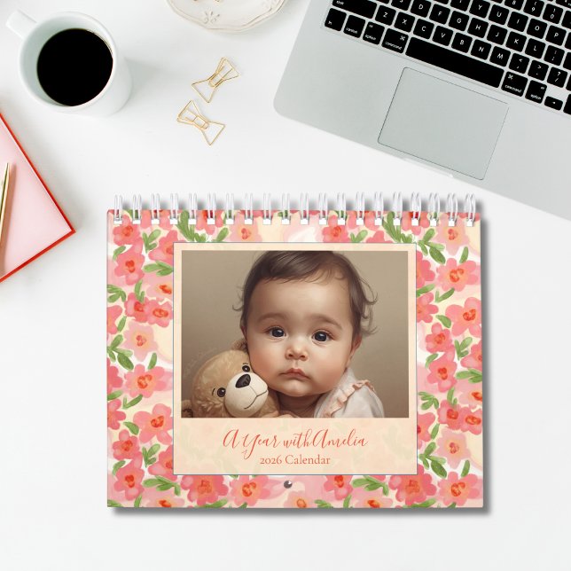 Personalized Baby Photo Calendar – Keepsake Gift Kalender (Baby Photo Calendar Gift for Grandparents, Aunts, and Uncles)
