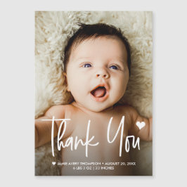 Personalized Baby Photo Thank You newborn Magnetkarte