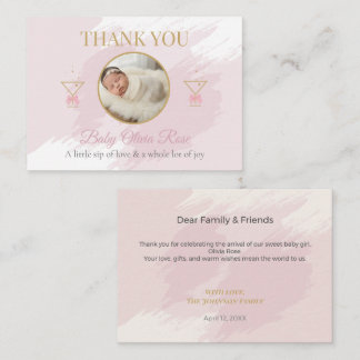 Personalized Baby Thank You Cards with Photo Mitteilungskarte