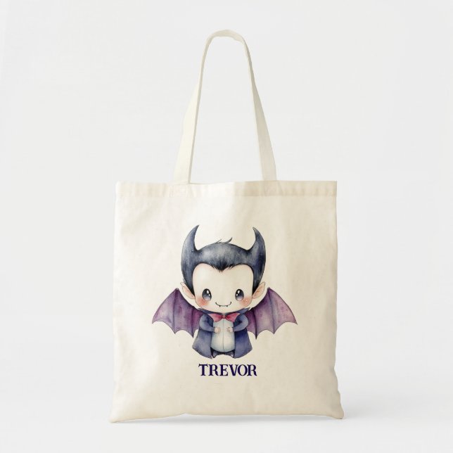 Personalized Baby Vampire Trick or Treat Bag  Tragetasche (Vorne)