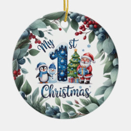 Personalized Baby's First Holiday Keepsake Keramik Ornament